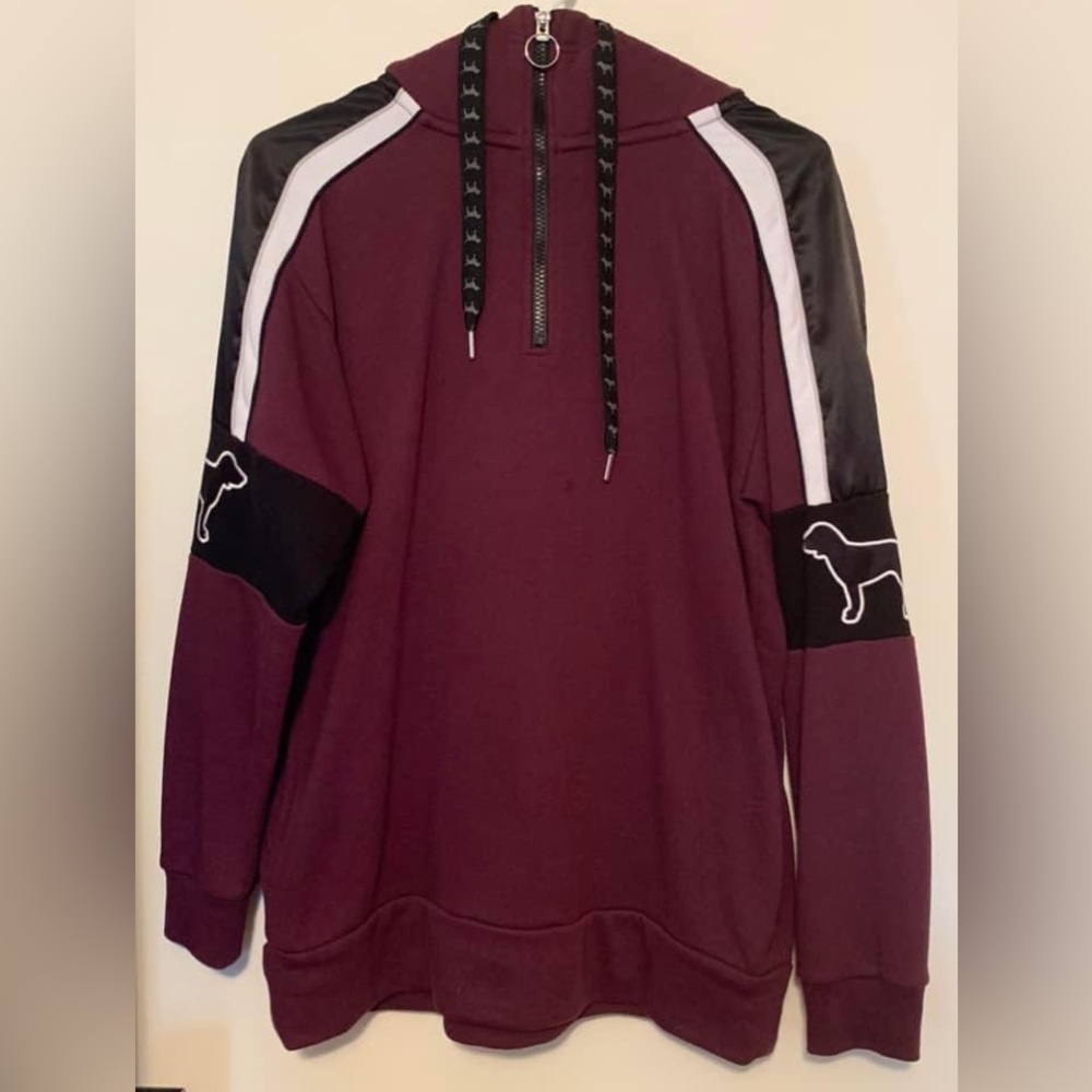 Victoria Secret Campus Sherpa Dog Hoodie Pullover